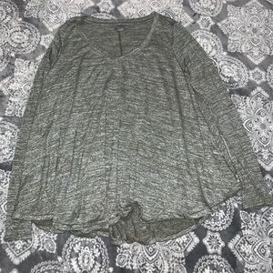 Charcoal flared long sleeve